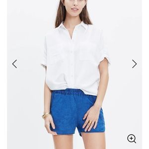 Madewell Pull-On Shorts in Indigo Linen